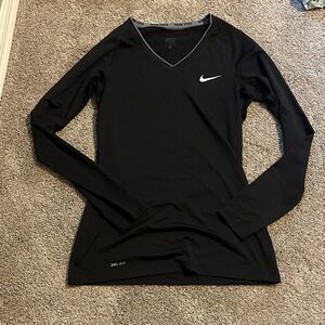 Nike Women's Black Dri-FIT Long Sleeve Tee